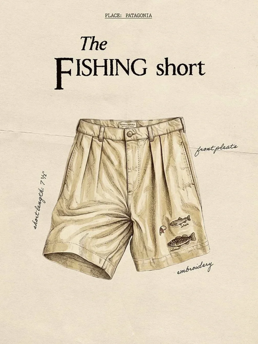 Banana Republic Safari & Travel Archive Reissue pleaded Fishing Shorts Size 31